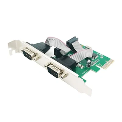 Obrázek S SIENOC PCI Express E Dual RS 232 Serial Port 2 DSUB9 DB9 sériový ovladač COM RS232 Kartový adaptér Card Adapter Konverter