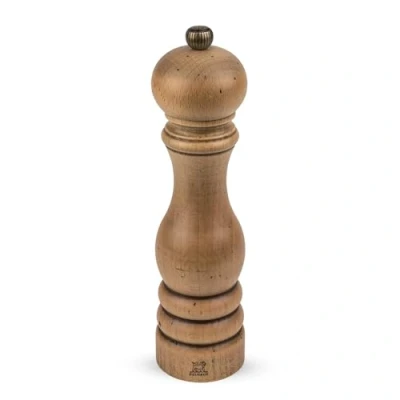 Obrázek PEUGEOT Paříž, ruční mlýnek na pepř Antique, klasické nastavení stupně mletí, výška: 22 cm, dřevo, hnědá, 30971