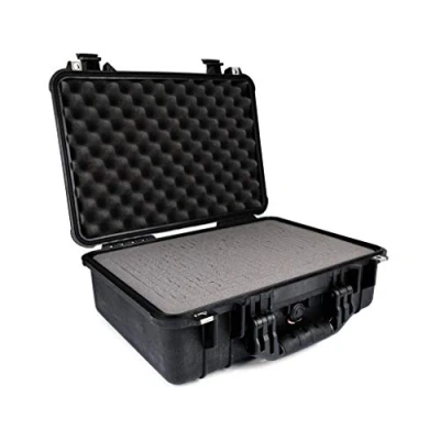 Obrázek PELI 1500 Wasserdichter Koffer, IP67 Rated, 19L Volumen, Mit Schaumstoffeinlage (Anpassbar), Schwarz