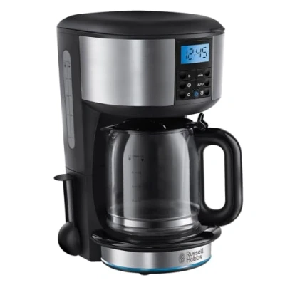 Obrázek Russell Hobbs kávovar [digitální časovač, sprchová hlavice pro optimální extrakci a aroma] Buckingham (max. 10 šálků, 1,25l skleněná konvice, deska na udržování teploty, 1000 W)