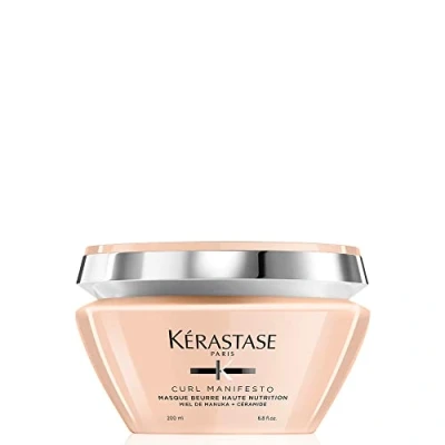 Obrázek Kérastase Maska na vlasy pro kudrnaté a vlasy, proti lámání vlasů řasení, Masque Beurre Haute Nutrition, Curl Manifesto, 200 ml