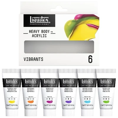 Obrázek Liquitex Heavy Body akrylová barva živé barvy sada 6 x 22 ml