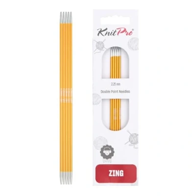 Obrázek KnitPro K47002 jehlice na ponožky, kov, žlutá, 15 cm / 2,25 mm