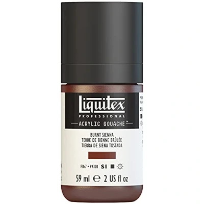 Obrázek Liquitex 2059127 &#039;Liquitex Professional Acrylic kvaš, akrylová barva s kvašovými vlastnostmi, stálá na světle, voděodolná, 59 ml dávkovací láhev Siena vypalovaná