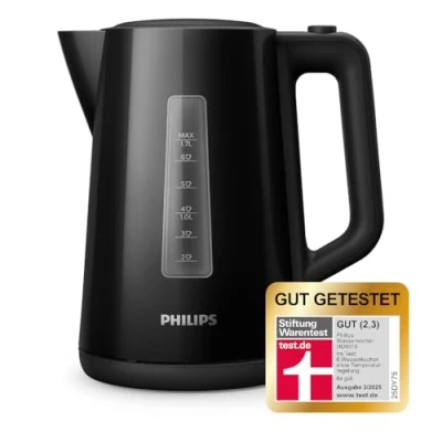 Obrázek Rychlovarná konvice Philips objem 1,7 l s kontrolním displejem, pirouetová základna, černá (HD9318/20)