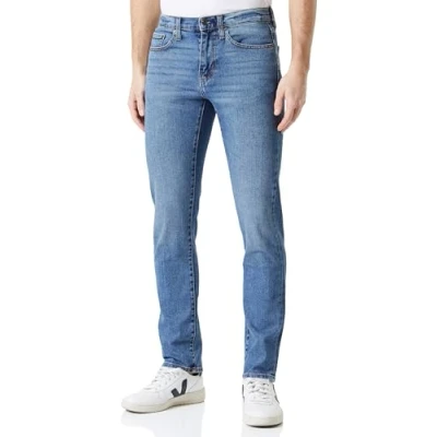 Obrázek Amazon Essentials Pánské strečové džíny, atletický střih, světlé sepraní, 36 W / 34 L