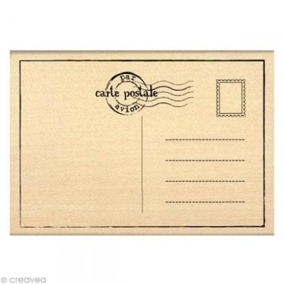 Obrázek Florilèges Design fg210028 Scrapbook Postkarte Stempel 7 x 10 2,5 cm, beige