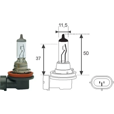 Obrázek Magneti Marelli 002549100000 Glühlampen H11 12V 55W standard