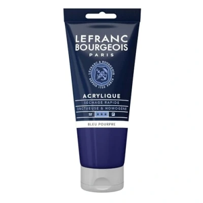 Obrázek Lefranc Bourgeois 300348 Fine akrylová barva purpurově modrá, 80ml tuba, krémová na vodní bázi, rychleschnoucí, stálá světle, voděodolná