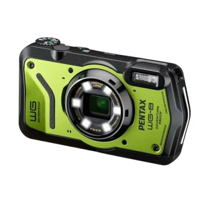 Obrázek PENTAX WG 8 Zelená dobrodružná kamera do každého počasí s vynikající vodotěsností, prachotěsností a odolností proti nárazu, mnohostranně použitelné kruhové světlo pro makro fotografii funkci webové