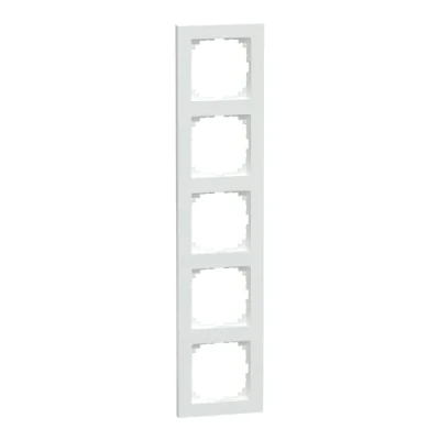 Obrázek Schneider Electric Merten MEG4050 3625 M Pure rámeček 5násobný pro vypínač a zásuvku, aktivní bílá, Pure, Made in Germany