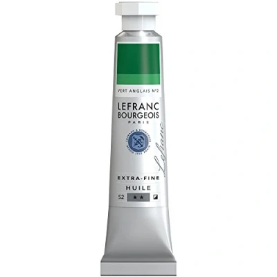 Obrázek Lefranc Bourgeois 404983 extra jemná olejová barva v umělecké kvalitě z vysoce kvalitních pigmentů, živé barvy, vysoká světlostálost, tuba 20 ml anglicky zelená č. 2