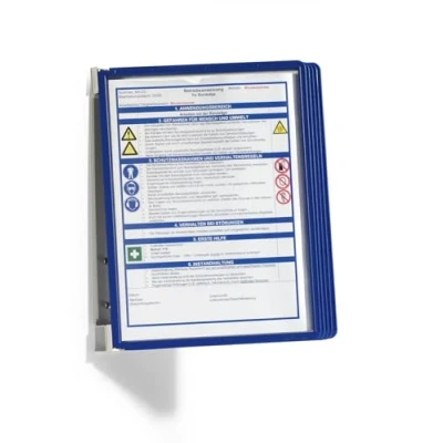 Obrázek Durable Systém pohledů na stěnu A4 (Vario Wall 5, s 5 zornými tabulemi) tmavě modrý, 555107