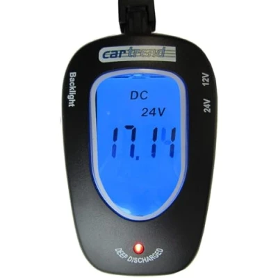 Obrázek Cartrend 80127 Tester baterií 12 V/24 voltů, s LCD displejem modře osvětlený