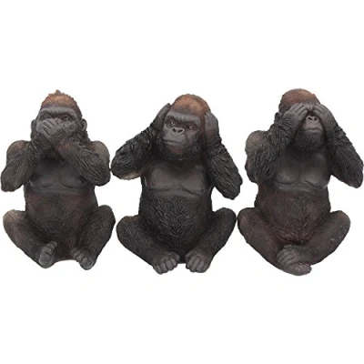 Obrázek Nemesis Now H3523J7 DREI weise Gorillas Figur, 13,5 cm, Schwarz