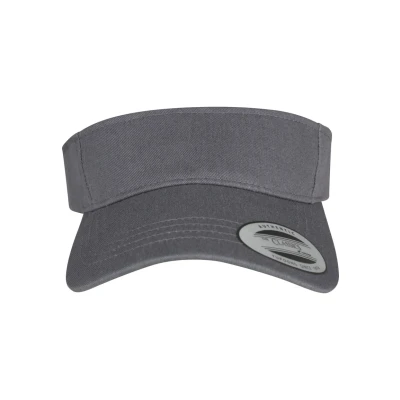 Obrázek Flexfit Yupoong Dámská a pánská Curved Visor Cap Unisex sluneční clona se suchým zipem, Tmavě šedá