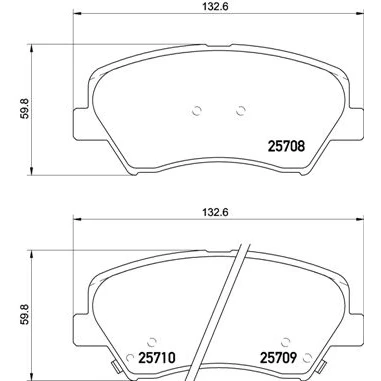 Obrázek BREMBO P 30 073 Brzdová obložení