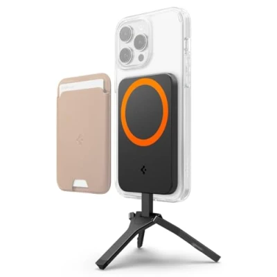 Obrázek Spigen Stojan OneTap MagFit+ pro MagSafe, spojení s jinými příslušenstvím MagSafe bez odstranění, protiskluzový a nastavitelný, kompatibilní iPhone 16 15 14 13 12 řadami, pouzdra