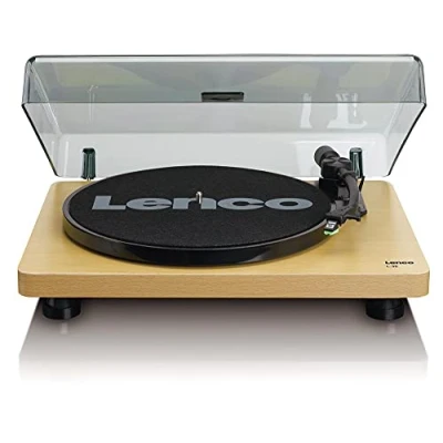 Obrázek Lenco USB gramofon L 30WD s řemenovým pohonem 33 a 45 ot/min RCA Line Out digitalizace gramofonových desek předzesilovač dřevo, único