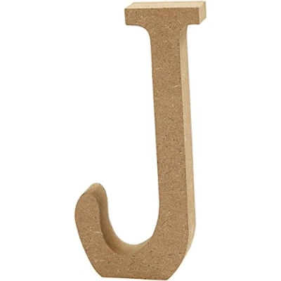 Obrázek Creativ &quot;J MDF písmeno, hnědé, 13 x 2 cm