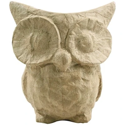 Obrázek Décopatch SA169O nosič S z lepenkové maskáče, sova, 13,5 x 10 15 cm, pro ozdobení, hnědá kartonu