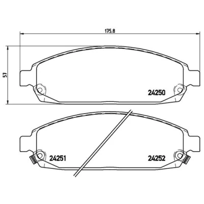 Obrázek Sada brzdových destiček, kotoučová brzda BREMBO P 37 010