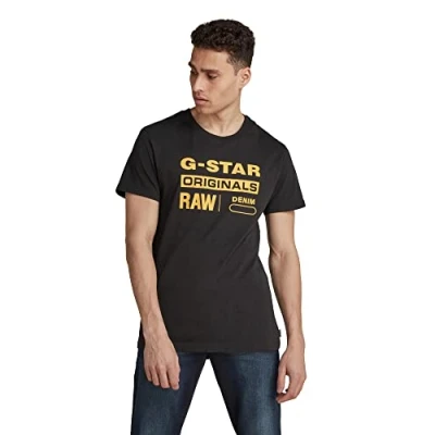 Obrázek G Star Graphic LOGO Triko s potiskem, Muži, Velikost: XXS, Dark black