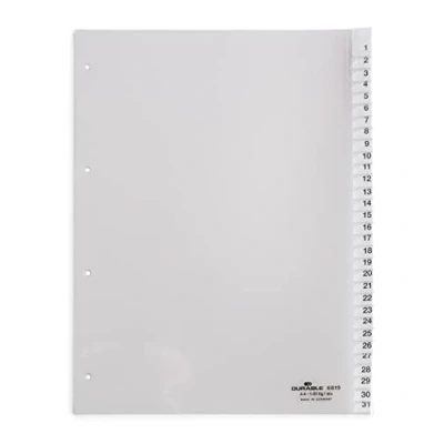 Obrázek Rejstřík Durable 683119 (A4 nadšířka, s přivařenými tablety, 10dílná), 1 kus transparentní, průhledné standard