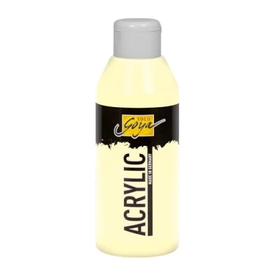 Obrázek KREUL 84236 Solo Goya Acrylic slonová kost, 250ml láhev, krémová univerzální akrylová barva ve studiové kvalitě, na bázi vody, rychle a matně schnoucí, dobře krycí, voděodolná