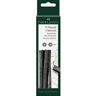 Obrázek FABER CASTELL 129498 kreslicí uhlí Pitt přírodní, 4 kusy, 9 15 mm