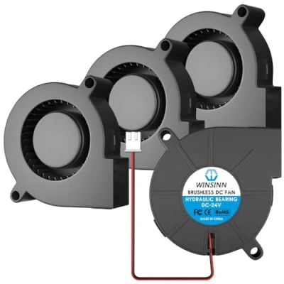 Obrázek WINSINN 5015 ventilátor 24 V, 3D tiskárna voltů fukarová turbína hydraulická ložiska, bezkartáčové chlazení 50 mm x 15 2PIN (balení 4 ks)
