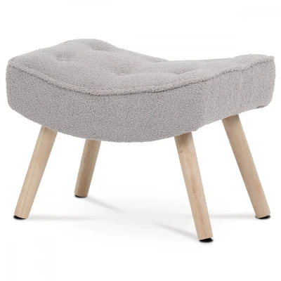 Obrázek Podnožka, potah šedá látka, nohy masiv kaučukovník AK 309P GREY2