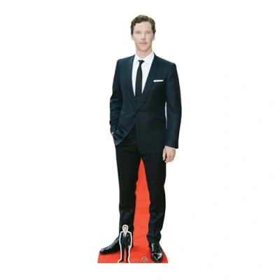 Obrázek STAR CUTOUTS Benedict Cumberbatch Einstecktuch, Weiß, Pappe, Mehrfarbig, 3 x 62 184 cm