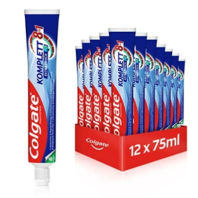 Obrázek Colgate Zubní pasta kompletní extra čerstvá 12 x 75 ml osvěžuje dech skvělou mátovou příchutí čištění zubů s ochranou pro zdravé zuby