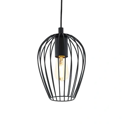Obrázek EGLO závěsná lampa Newtown, 1 plamenné vintage závěsné svítidlo, retro z oceli, barva: černá, objímka: E27, Ø 16 cm