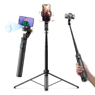 Obrázek Rollei gimbal Easy Creator s AI Tracking 360 automatické sledování obličeje selfie tyč dálkovým ovládáním stativ na mobil stabilizátor pro živého streamování videozáznamu Vlog