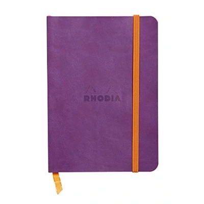 Obrázek Rhodia 117310C poznámkový sešit (s měkkou obálkou, linkovaným, 72 listů, DIN A6, 10,5 x 14,8 cm) 1 kus fialového