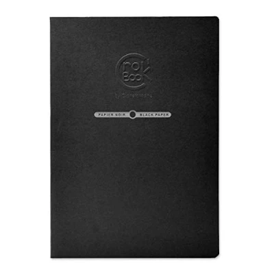 Obrázek Clairefontaine 60316C Skizzenheft Crok&#039;Book (120g, schwarz, 20 Blatt, 21 x 29,7 cm, ideal zum Skizzieren, Notieren oder Zeichnen) 1 Stück schwarz