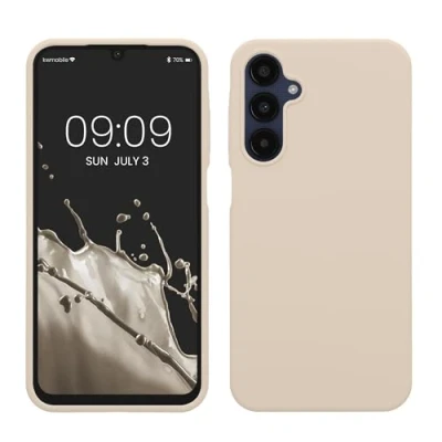 Obrázek kwmobile pouzdro kompatibilní se Samsung Galaxy A25 silikonové na mobil měkký povrch bezdrátové nabíjení matné krémové