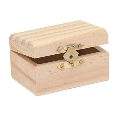 Obrázek GLOREX Dřevěný box, dřevo, přírodní, 8 x 5,5 4,5 cm