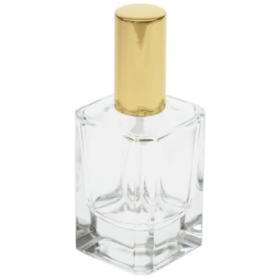 Obrázek Fantasia flakon, Čtverec, s rozprašovač čerpadlo a čepice, pro 50 ml, Zlato
