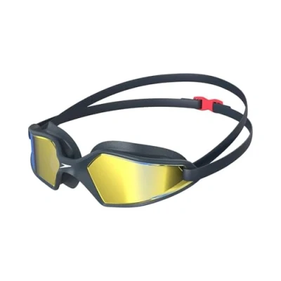Obrázek Speedo Unisex Hydropulse Swimming Goggle Comfortable Fit Adjustable Design, Navy/Oxid Grey/Phoenix Red/Gold, One Size