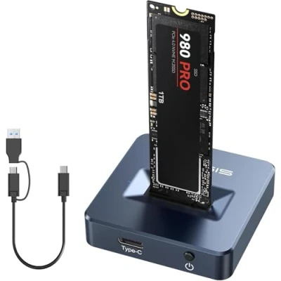 Obrázek ACASIS Docking Station per Disco Rigido, M.2 NVMe e SATA, Custodia da 10 Gbps M2 SSD a USB, Supporta (Chiave M) SATA basato B+M)