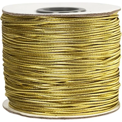 Obrázek Create Craft 41047 elastická šňůrka, 1 mm, zlatá barva, 100 m