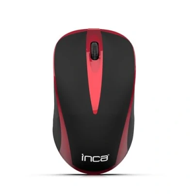 Obrázek inca IWM 221RSK Maus (RF Wireless, Optisch, Büro, Schwarz, Rot, 10 m, Batterien)