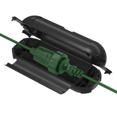 Obrázek BN LINK Venkovní vodotěsný bezpečnostní box IP44, zahradní kabelový box, vodotěsný, pro LED řetěz, 20,5 x 7,6 7,2 cm, ochranný prodlužovací kabel, elektrické nářadí, travní sekačka (1 ks