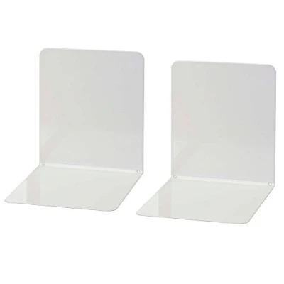 Obrázek Wedo 1021137 opěrka na knihy (z kovu, široké provedení, 14 x 12 cm) 2 kusy, světle šedá