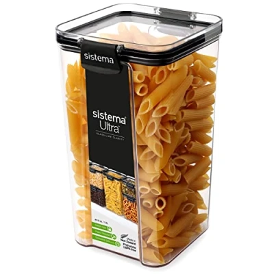 Obrázek Sistema Square Vorratsdose Ultra eckig 1,3 l aus Tritan in weiß/grau, farblich sortiert