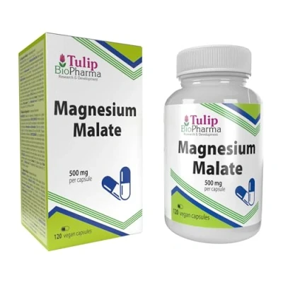 Obrázek Magnesium Malat 2000mg pro Portion 120 vegane Kapseln Drittanbieter Labor getestet ohne Füllstoffe oder