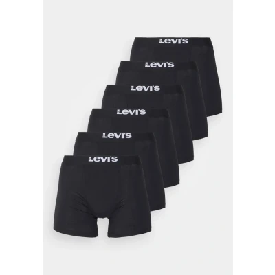 Obrázek Levi&#039;s Pánské Solid Basic Boxers (6 balení) spodní prádlo ks v balení), New černá, XXL